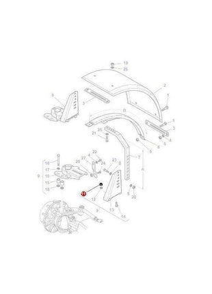 Massey Ferguson Nut Fender Pivot - F835700030060 | OEM | Massey Ferguson parts | Fenders-Massey Ferguson-2 Piece Fittings,Axles & Power Train,Bolts & Nuts,Bolts & O rings,Brake Hardware,Brakes,Farming Parts,Hydraulic Fluid Connectors,Hydraulics,Inserts,Machinery Parts,Nuts,Pedals,Plough & Cultivation Fasteners,SAE,Screws & Fasteners,Towing & Fasteners,Tractor Parts,Wheels & Mudguards
