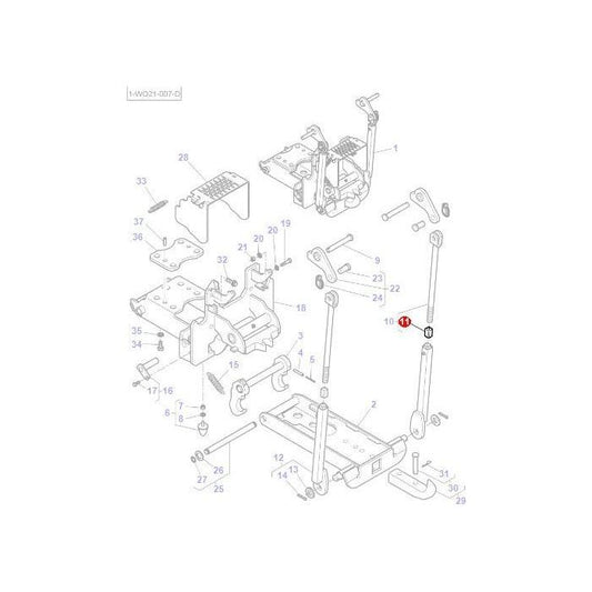Nut Hitch Rod - 3792081M1 - Massey Tractor Parts
