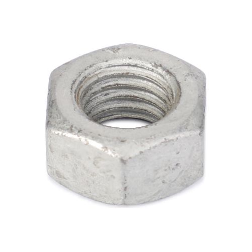 A close-up image of the AGCO Massey Ferguson Nut M12 with a 1.75mm thread (part number 3009695X1), resembling the sturdy components found in Massey Ferguson tractor models.