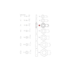 Nut M20 - 375100X1 - Massey Tractor Parts