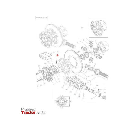 Massey Ferguson Nut Pinion - 891947M1 | OEM | Massey Ferguson parts | Axles & Power Transmission-Massey Ferguson-Axles & Power Train,Crown Wheels & Pinions,Farming Parts,Rear Axle,Rear Differential Parts,Tractor Parts