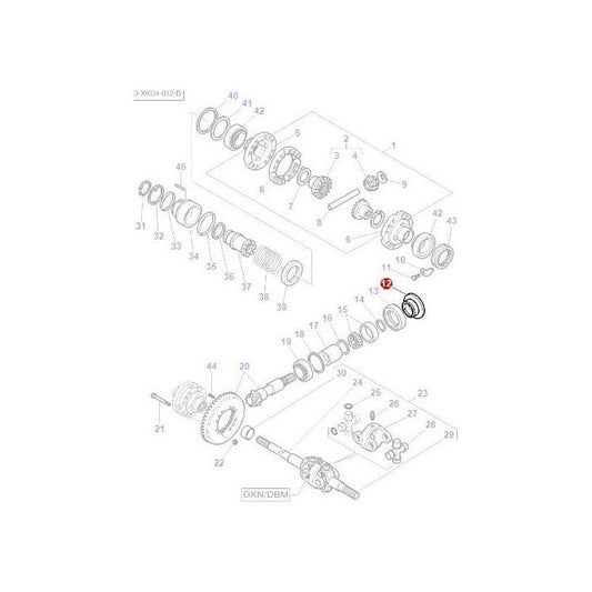 Nut Pinion Shaft - 3764502M1 - Massey Tractor Parts