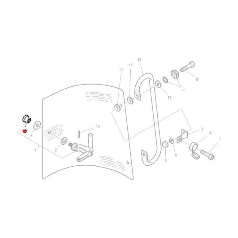 Massey Ferguson Nut Window Mechanism - 3478051M1 | OEM | Massey Ferguson parts | Cab Glass & Glazing Tools-Massey Ferguson-Cab Glass & Glazing Tools,Cabin & Body Panels,Farming Parts,Tractor Parts