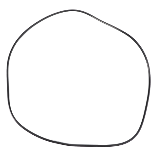 An abstract, black outlined, irregular circular shape on a white background resembles an AGCO Massey Ferguson - O Ring Brake Piston - 3617901M2 used in tractors.