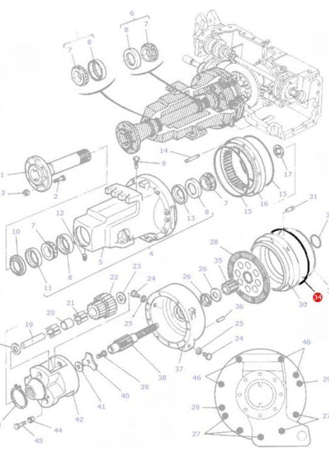 O Ring Brake Piston - 3617902M3 - Massey Tractor Parts