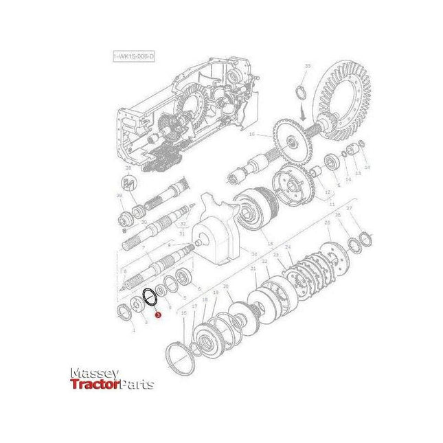 Massey Ferguson O Ring Clutch - 70923583 - 1009659M1 | OEM | Massey Ferguson parts | Axles & Power Transmission-Massey Ferguson-On Sale