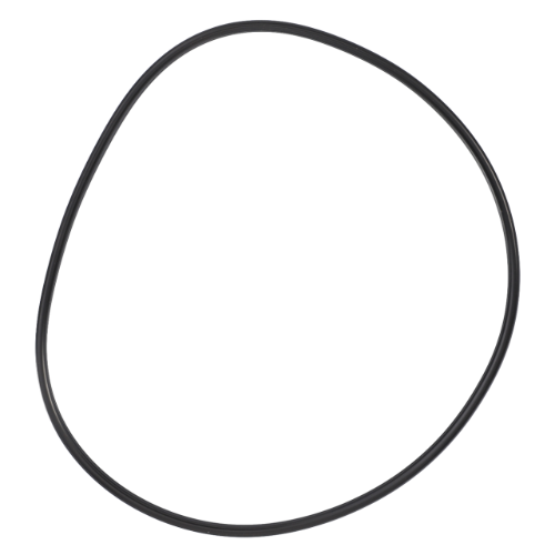 A black circular rubber band, reminiscent of the durable AGCO Massey Ferguson O Ring Dual Clutch - 3799707M2, lies against a white background.