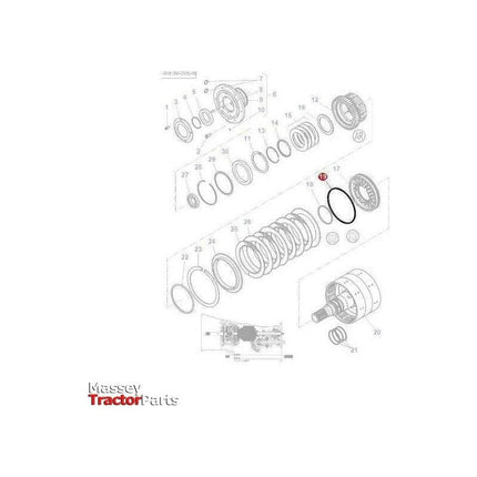 Massey Ferguson O Ring Dual Clutch - 3799707M2 | OEM | Massey Ferguson parts | Clutch-Massey Ferguson-Axles & Power Train,Engine & Filters,Farming Parts,O Rings,O Rings & Accessories,Seals,Tractor Parts,Transmission