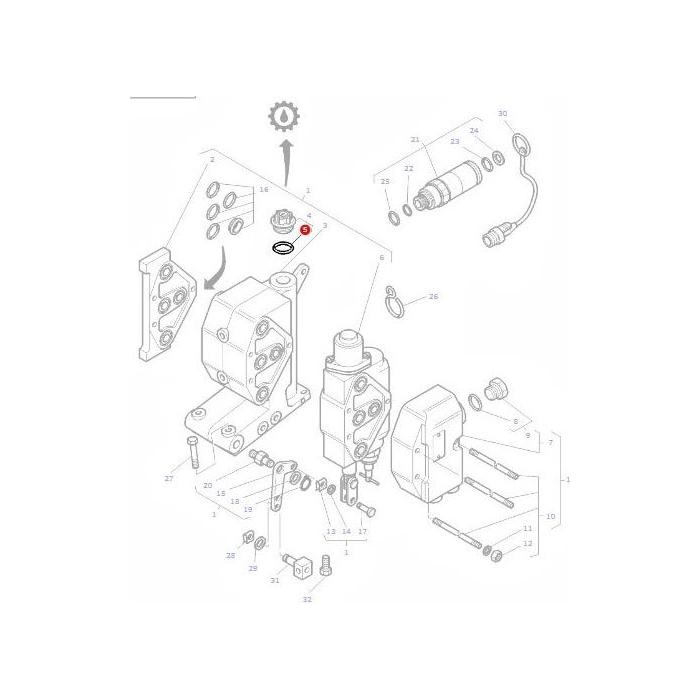 O Ring Oil Cap - 3019399X1 - Massey Tractor Parts