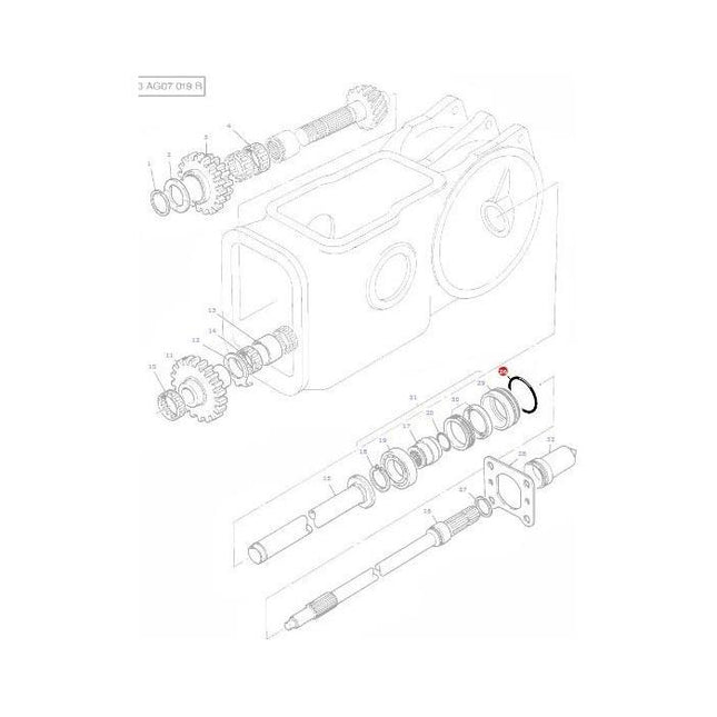 O Ring PTO - 70923816 / 1004633M1 - Massey Tractor Parts