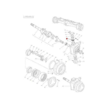 Massey Ferguson O Ring Pivot Bearing - 371153X1 | OEM | Massey Ferguson parts | Axles & Power Transmission-Massey Ferguson-4WD Parts,Axles & Power Train,Engine & Filters,Farming Parts,Front Axle & Steering,O Rings,O Rings & Accessories,Seals,Tractor Parts