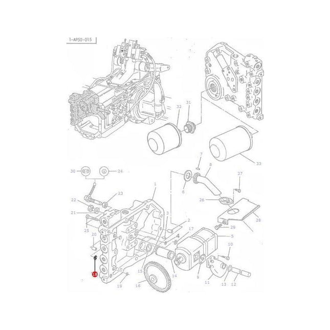O Ring Pump Cover - 70923565 - Massey Tractor Parts