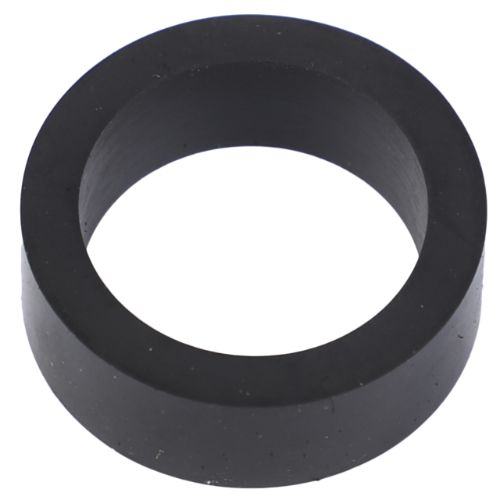 The AGCO Massey Ferguson O Ring Steering Lines (3019397X1) is a black cylindrical rubber ring with a hollow center, ideal for use in 200 Series Massey Ferguson tractor parts.
