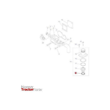 Massey Ferguson O Ring Thermostat Housing - 4222848M1 | OEM | Massey Ferguson parts | Gasket-Massey Ferguson-Cooling Parts,Engine & Filters,Farming Parts,O Rings,O Rings & Accessories,Seals,Thermostat Housing,Thermostats,Tractor Parts,Water Pump Seals,Water Pumps & Repair Kits