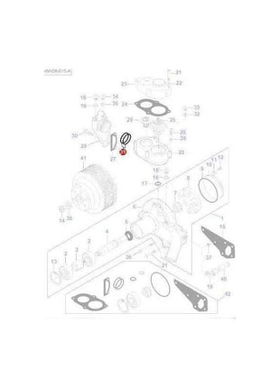 Massey Ferguson O Ring Thermostat Housing - V614604958 | OEM | Massey Ferguson parts | Gasket-Massey Ferguson-Cooling Parts,Engine & Filters,Farming Parts,O Rings,O Rings & Accessories,Seals,Thermostat Housing,Thermostats,Tractor Parts,Water Pump Seals,Water Pumps & Repair Kits