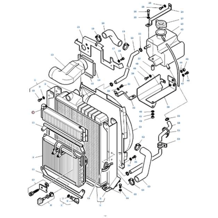 Massey Ferguson Oil Cooler - 3808160M1 | OEM | Massey Ferguson parts | Engine Parts-Massey Ferguson-Cooling Parts,Engine & Filters,Farming Parts,Heater Matrix,Tractor Parts