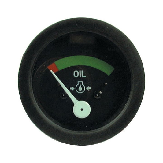 A Sparex Oil Pressure Gauge (Sparex Part No. S.61171) designed for all Ford / New Holland 4-cylinder types from 1953 to 1964. The round gauge features a needle in the red zone on the left, indicating low oil pressure, with markings in green and red along with the word "OIL" and a thermometer icon in the center.