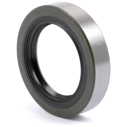 A close-up image of a metal and rubber mechanical seal, such as the Sparex Oil Seal (60.2 x 88.54 x 17.5mm | Sparex Part No.S.41416), used in machinery like the Massey Ferguson TE20, designed to prevent leakage of fluids or contaminants.