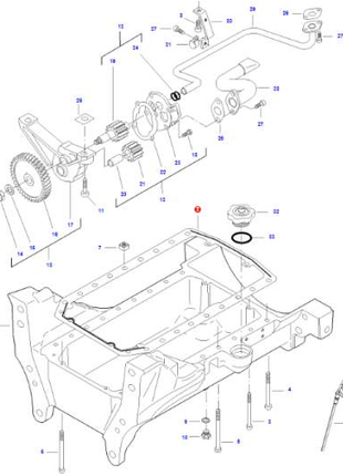 Massey Ferguson Oil Sump Gasket - V837084412 | OEM | Massey Ferguson parts | Gaskets-Massey Ferguson-Engine & Filters,Engine Parts,Farming Parts,Oil & Sump Components,Oil Sumps & Plugs,Tractor Parts