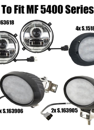 Massey Ferguson 5400 Series LED Light Kit Complete