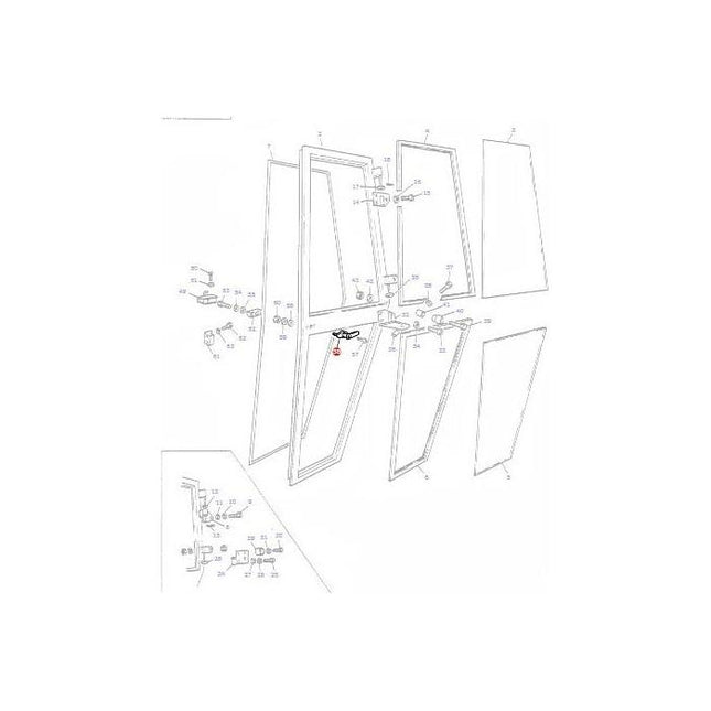 Outer Door Handle Sankey Cab - 3473512M91 - Massey Tractor Parts