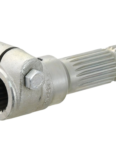 Close-up view of a Sparex standard duty mechanical part, specifically the PTO Adaptor - Female spline 1 3/8'' - 21 x Male spline 1 3/8'' - 21 with Clamp Bolt (S.3744), suitable for up to 70HP.