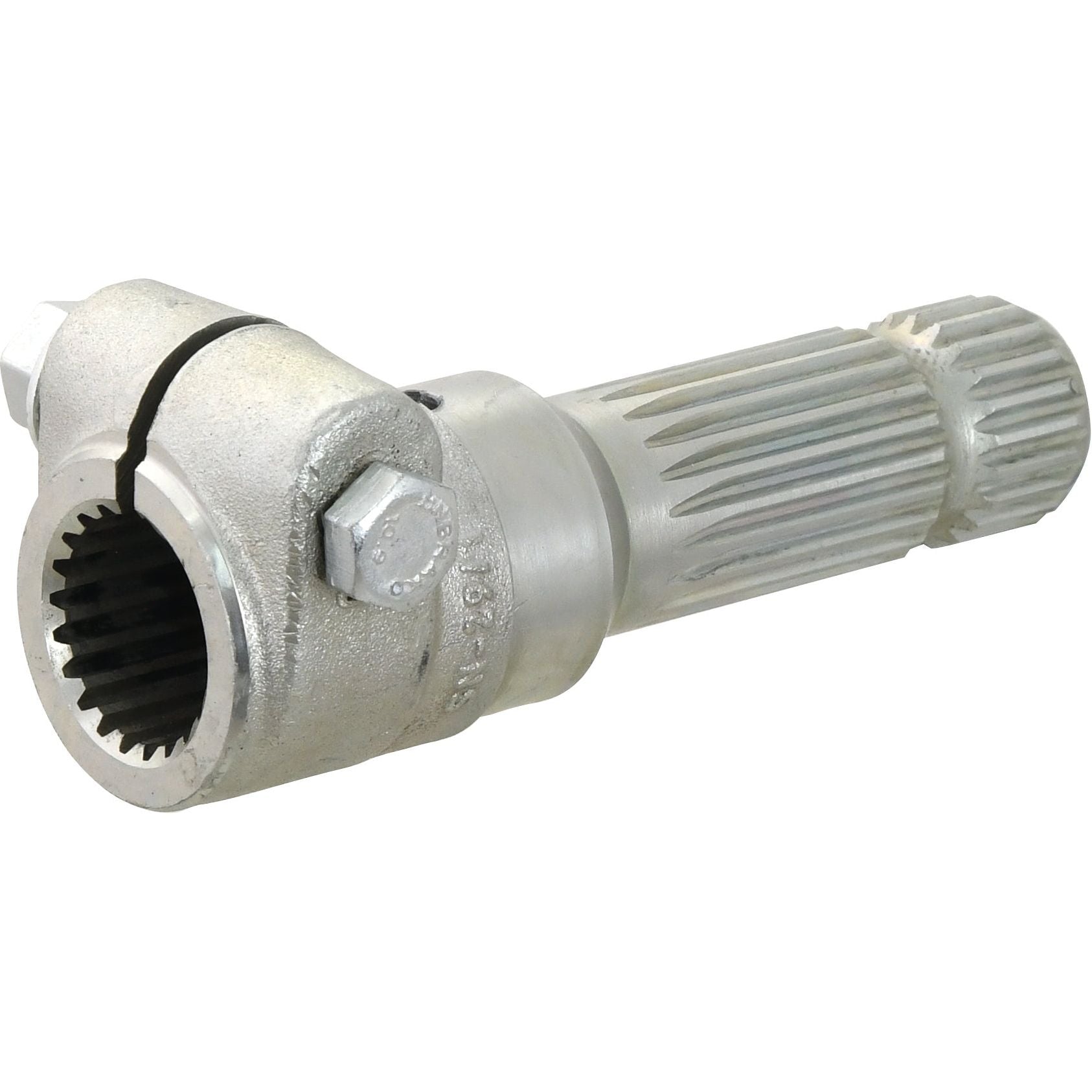 Close-up view of a Sparex standard duty mechanical part, specifically the PTO Adaptor - Female spline 1 3/8'' - 21 x Male spline 1 3/8'' - 21 with Clamp Bolt (S.3744), suitable for up to 70HP.