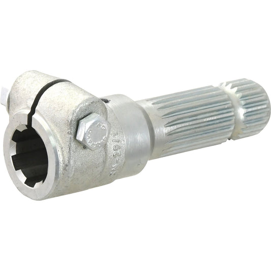 The Sparex PTO Adaptor, model S.3742, features a female spline of 1 3/8'' - 6 and a male spline of 1 3/8'' - 21 with a clamp bolt. This standard duty adapter is designed to handle up to 70HP.