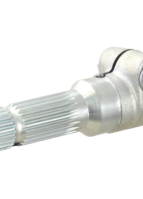 The Sparex PTO Adaptor - Female spline 1 3/8'' - 6 x Male spline 1 3/8'' - 21 with Clamp Bolt (S.3742) is a metal mechanical component that features a splined shaft and a bolted cylindrical connector, making it an ideal Standard Duty PTO Adapter for applications up to 70HP.