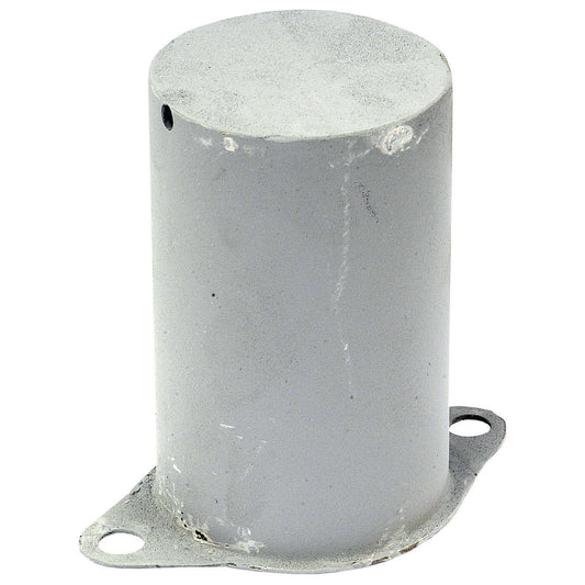 The Sparex PTO Cap (Part No. S.65585) is a cylindrical metal component with a flat top, vertical sides, and a flanged base featuring two mounting holes, designed specifically for Ford / New Holland tractors.
