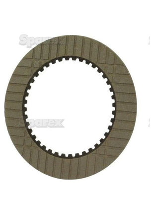 A round, flat, metallic part with a large central hole and a serrated inner edge, the PTO Clutch Plate (Sparex Part No. S.56955) by Sparex is essential for Case IH machinery or other automotive applications.