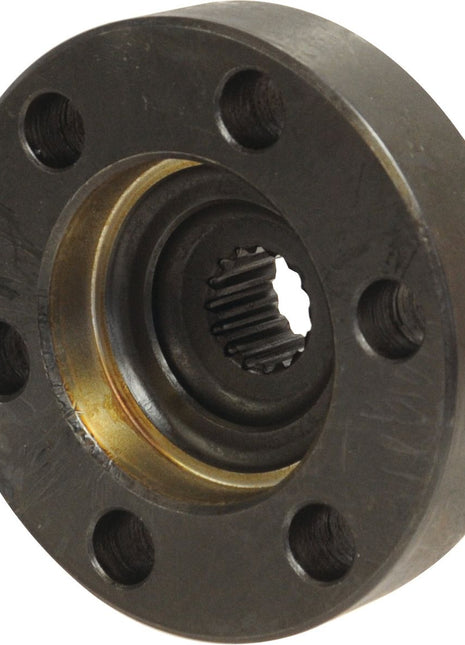 Introducing the Sparex PTO Drive Hub (Part No. S.65352), designed specifically for Ford/New Holland P.T.O. Drive systems, featuring six bolt holes and a central splined hole.