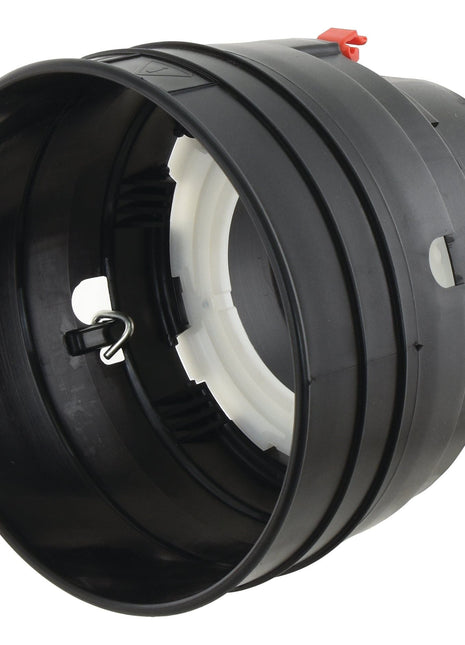 A Weasler PTO Safety Cone, branded by Sparex with Part No. S.39070, designed in line with the Weasler German Series, featuring a black circular plastic duct connector with a white interior lining and an included locking clip.