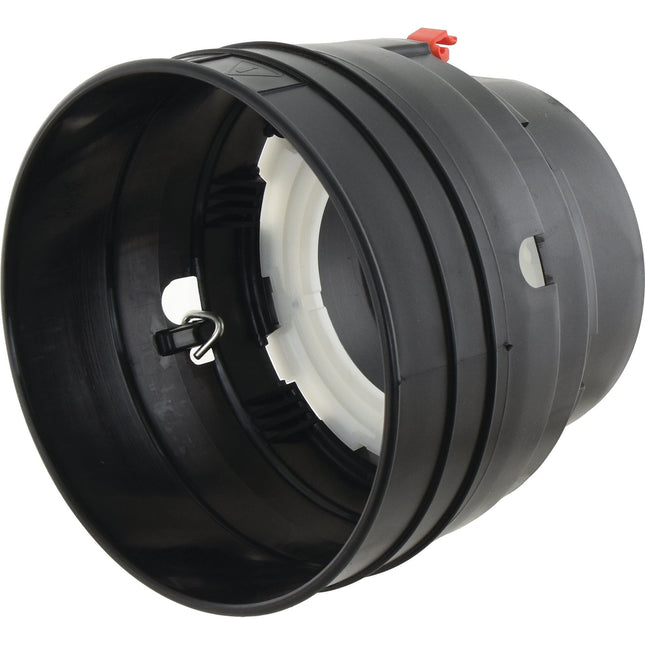 A Weasler PTO Safety Cone, branded by Sparex with Part No. S.39070, designed in line with the Weasler German Series, featuring a black circular plastic duct connector with a white interior lining and an included locking clip.