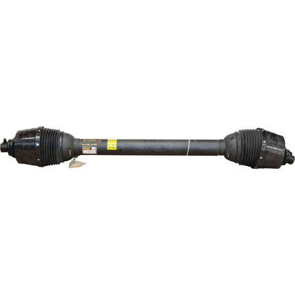 Image of a Sparex PTO Shaft - EUCV Wide Angle with protective coverings on both ends. The shaft appears to be used for transmitting torque in machinery, compatible with 55HP engines, with detailed universal joint dimensions. The (Lz) length is 1010mm, featuring 1 3/8'' x 6 Spline at an 80° wide angle on both ends. This is identified as Sparex Part No.S.119796.