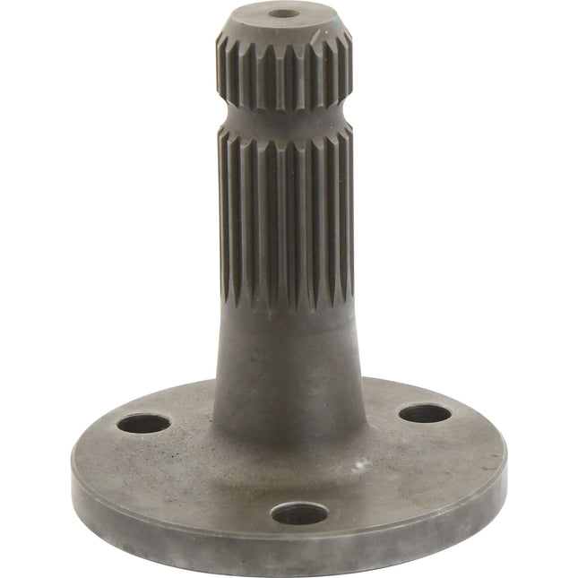 A PTO Shaft – S.17397 by Sparex, featuring a metal construction with a spline design and a flanged base with three bolt holes, reminiscent of the robust engineering in Case IH machinery.