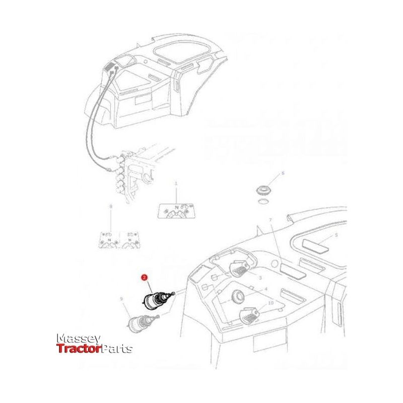 Massey Ferguson PTO Switch - 3619445M2 | OEM | Massey Ferguson parts | Instrument Panels-Massey Ferguson-Display Stands,Farming Parts,Lighting & Electrical Accessories,Merchandising & Marketing Material,PTO,Specialised Stands,Switches & Sensors,Toggle Switches,Tractor Parts,Workshop & Merchandising