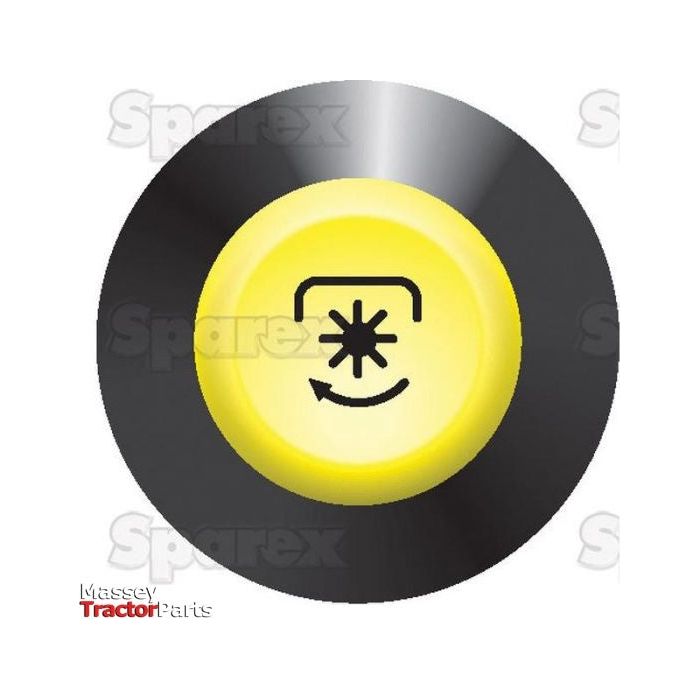The Sparex PTO Switch (Part No. S.52824) is a yellow rotary control switch with a black circular base, designed to indicate frost or freeze protection mode, and is commonly used in agricultural or industrial equipment such as Deutz-Fahr tractors.