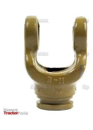 A rusted metal tractor part with a triangular profile and a rounded base, reminiscent of Sparex's PTO Tube Yoke, matching the dimensions of 22 x 54.8mm. The item has "R-41" inscribed in the center and corresponds to Sparex Part No. S.6070 (Ref: 12502).