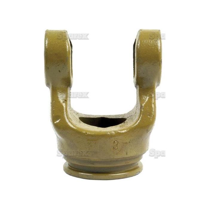 A Sparex PTO Tube Yoke (U/J Size: 27 x 70mm) with two prongs and a cylindrical base, featuring a Lemon profile and dimensions of 40 x 34.5 x 4mm, often found in PTO Series machinery or Universal Joint systems (Sparex Part No.S.6010).