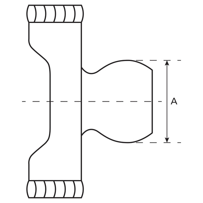 PTO Wide Angle Tube Yoke (U/J Size: 27 x 75 & 24 x 91mm) Profile: Lemon, Size: 41 x 3mm, Ref: 1G.
 - S.115432 - Farming Parts