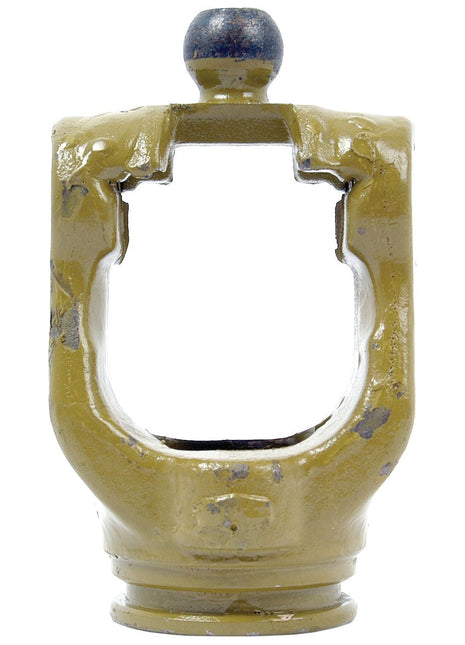 A green metal PTO Wide Angle Tube Yoke (U/J Size: 27 x 75 & 24 x 91mm) from Sparex, featuring a round ball and a triangle profile for added versatility.