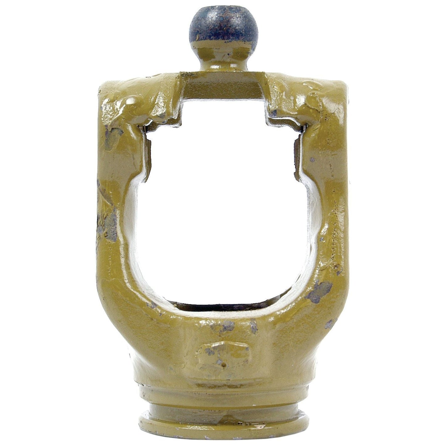 A green metal PTO Wide Angle Tube Yoke (U/J Size: 27 x 75 & 24 x 91mm) from Sparex, featuring a round ball and a triangle profile for added versatility.