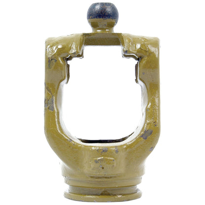 A green metal PTO Wide Angle Tube Yoke (U/J Size: 27 x 75 & 24 x 91mm) from Sparex, featuring a round ball and a triangle profile for added versatility.