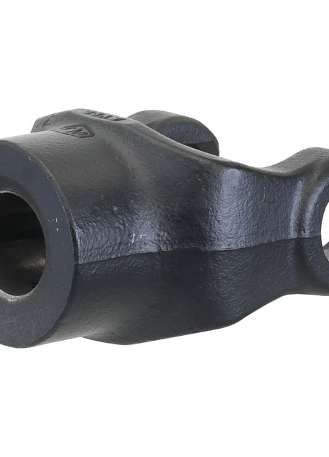 The Sparex PTO Yoke - Keyed Yoke (Sparex Part No. S.6542) is a black metal component featuring a 30mm bore, designed with a hole for a pivot at one end and a slot at the other, making it suitable for PTO Series or automotive applications. Its universal joint size is 22 x 54.8mm, and it includes an 8mm key slot.