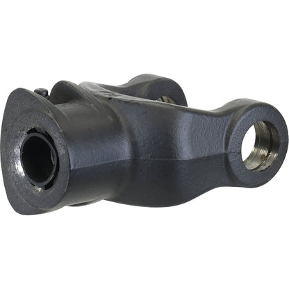 A black, metal mechanical part with two cylindrical holes on either end, used in machinery or automotive assemblies, this component is a PTO Yoke - Quick Release (U/J Size: 27 x 70mm), often found in Sparex products and Bondioli & Pavesi connections. It is listed under Sparex Part No. S.6018 and features a size of 1 3/8''-6 Spline.
