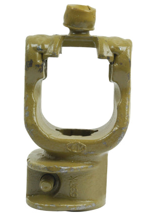Sparex yellow PTO Yoke - Quick Release Wide Angle (U/J Size: 27 x 75 & 24 x 91mm) with a threaded bolt on top, Spline Type: 1 3/8''x6, Part No. S.71520.