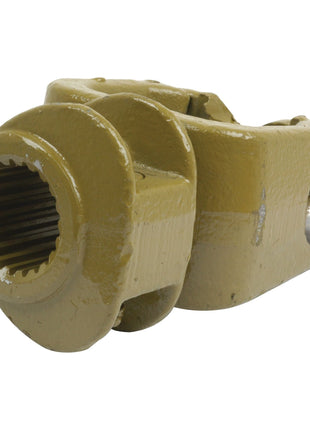 A close-up of the PTO Yoke - Quick Release Wide Angle (U/J Size: 32 x 76 & 27 x 94mm) by Sparex, featuring a cylindrical gear on one end and a hole on the other end, suitable for AW35/W2480 applications.