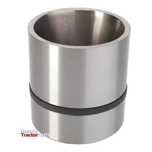 A cylindrical metal bushing with a black groove, labeled "AGCO" in the bottom left corner, compatible with Massey Ferguson tractors and identified as Massey Ferguson - Piston Lift Arms - 1665738M91.