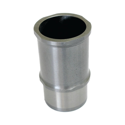 A cylindrical metal pipe or fitting with a wider top end and a narrower bottom end, resembling the Piston Liner (Finished) for the Massey Ferguson TEA20's engine bore Ø 85mm with a wet liner, Sparex Part No. S.42628 from the brand Sparex.